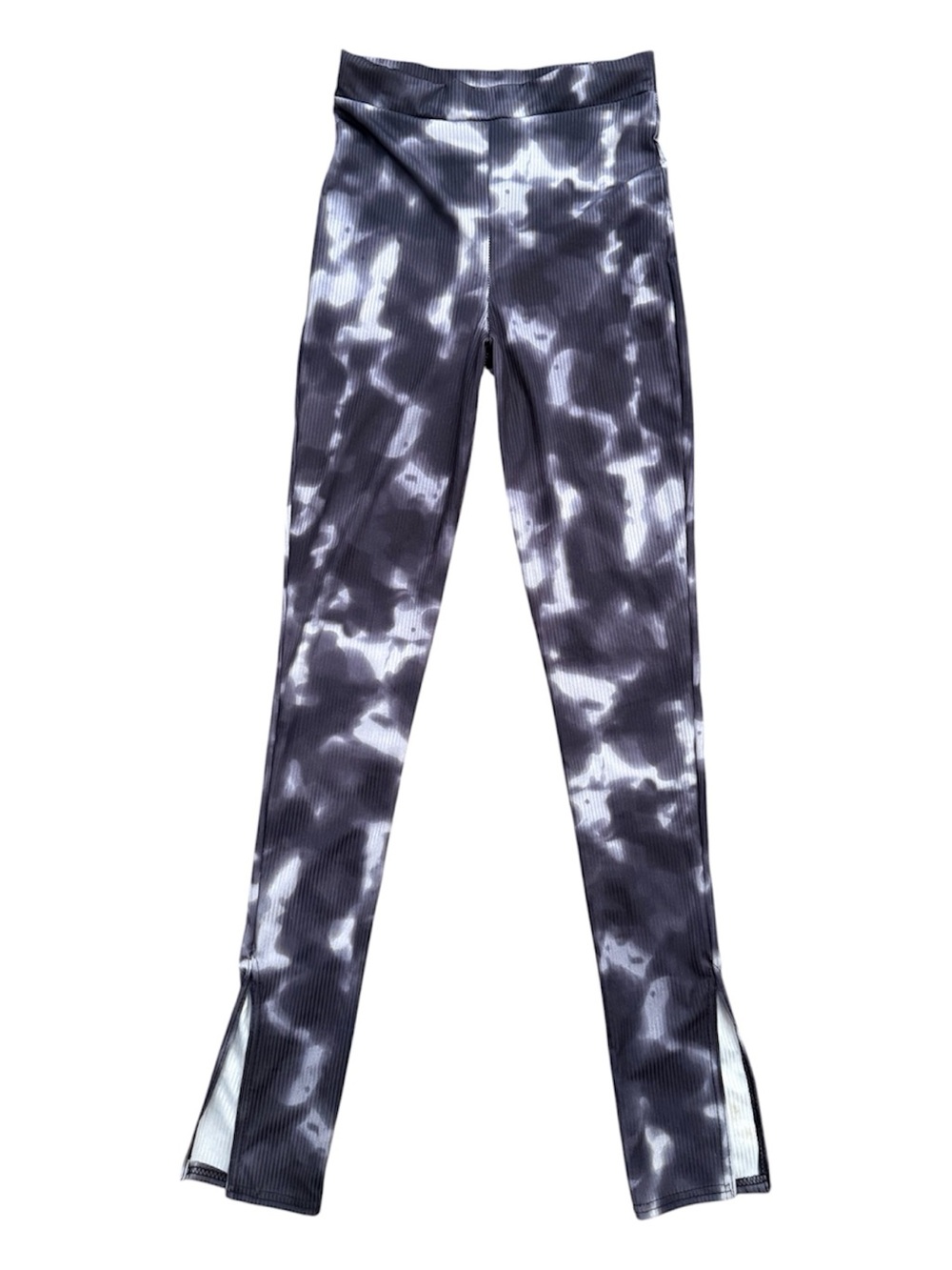 Tie-Dye Black & White High-Waist Active Leggings